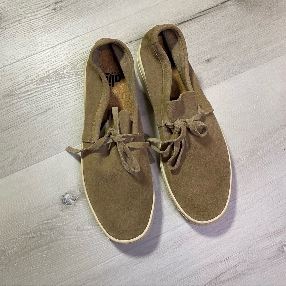 Alife New York Moc Suede Tie Front Cup Sole Moccasin Style Shoe, Tan, Size 11